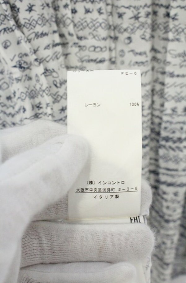 画像4: ヴィヴィアンウエストウッド 中古 / プリーツトップス 40 ホワイトｘネイビー  O-26-09-13-002-to-YM-OS (4)