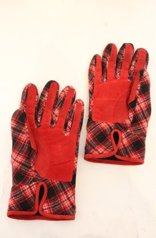 画像2: ヴィヴィアンウエストウッド 中古 / スター柄手袋  レッド  O-26-09-20-053-gd-IG-OS (2)
