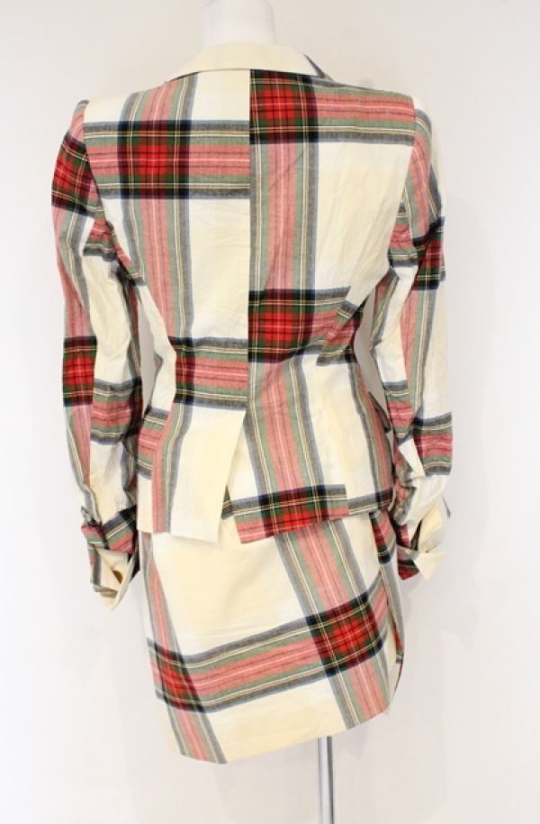 画像5: ヴィヴィアンウエストウッド 中古 / ALCOHOLIC TAILORED JACKET セットアップ（アルコホリックジャケット） 双方40 アイボリー  O-26-09-20-001-jc-YM-OS (5)