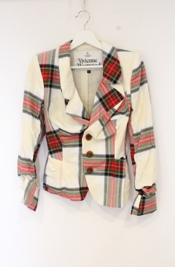 画像6: ヴィヴィアンウエストウッド 中古 / ALCOHOLIC TAILORED JACKET セットアップ（アルコホリックジャケット） 双方40 アイボリー  O-26-09-20-001-jc-YM-OS (6)