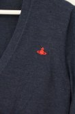 画像2: ヴィヴィアンウエストウッド 中古 / 単色オーブ刺繍カーディガン 2 ネイビー  O-26-09-20-017-to-YM-OS (2)