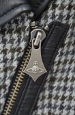 画像3: ヴィヴィアンウエストウッド 中古 / レザーラブライダースジャケット 2 ブラックｘグレー  O-26-10-04-002-jc-YM-OS (3)