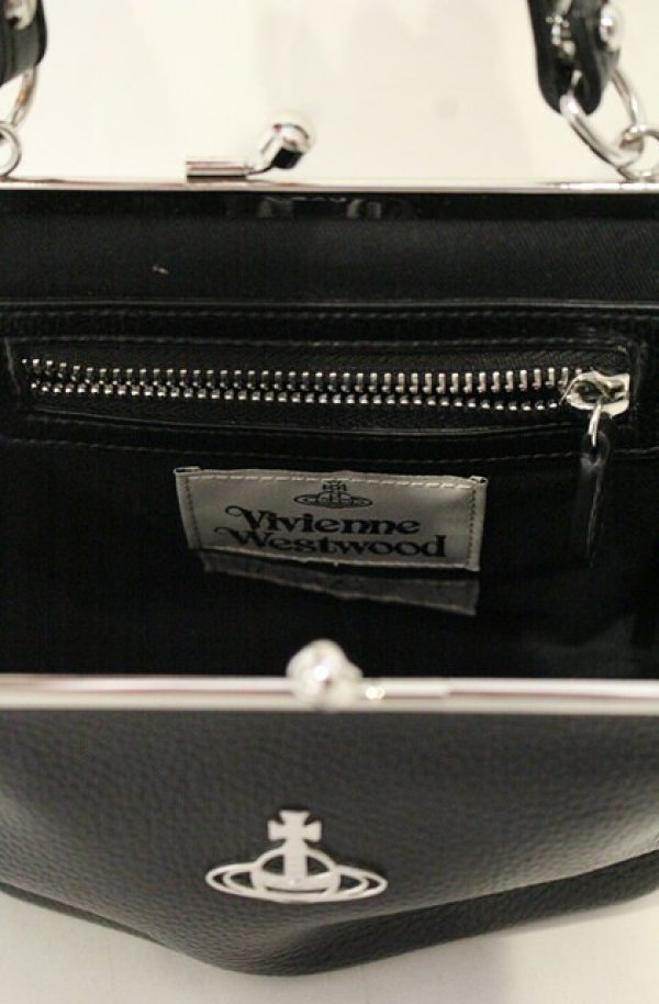 画像5: ヴィヴィアンウエストウッド 中古 / GRANNY FRAME PURSE ガマ口ポーチ  ブラックｘシルバー  O-26-10-04-037-ba-YM-OS (5)