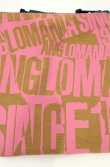 画像2: ANGLOMANIA 中古 / ロゴプリントクラッチバッグ  ピンクｘブラウン  O-26-10-04-038-ba-YM-OS (2)