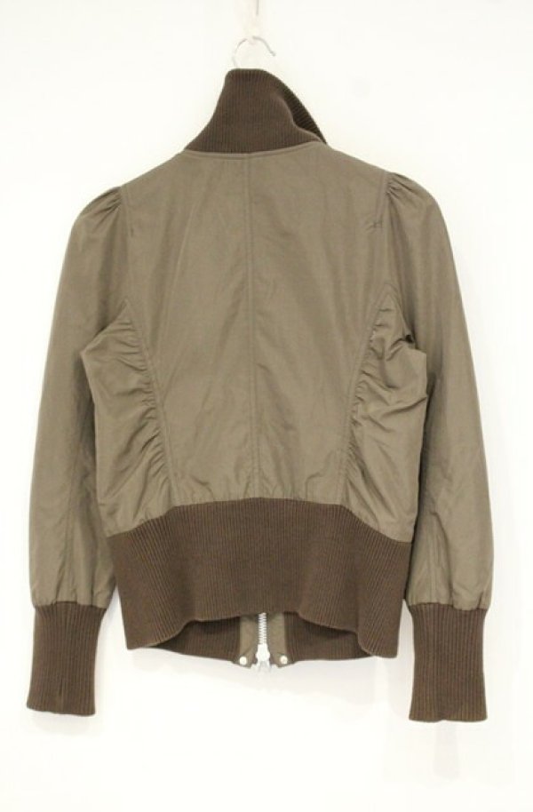 画像5: ヴィヴィアンウエストウッド 中古 / リブスタンドネックミリタリーブルゾンジャケット 2 カーキ  O-26-10-04-001-jc-YM-OS (5)