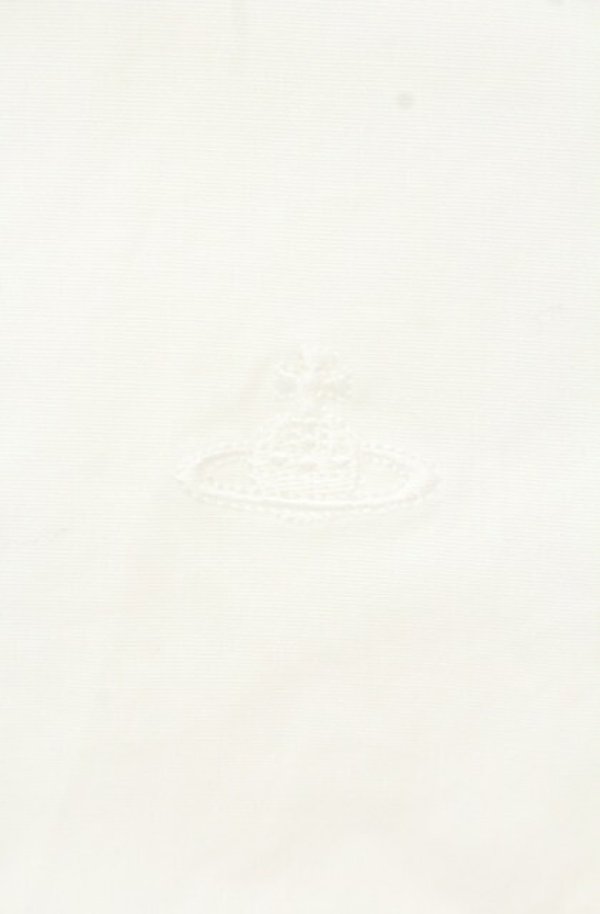画像3: ヴィヴィアンウエストウッド 中古 / 単色オーブ刺繍丸襟半袖ブラウス 2 ホワイト  O-26-10-04-009-bl-YM-OS (3)
