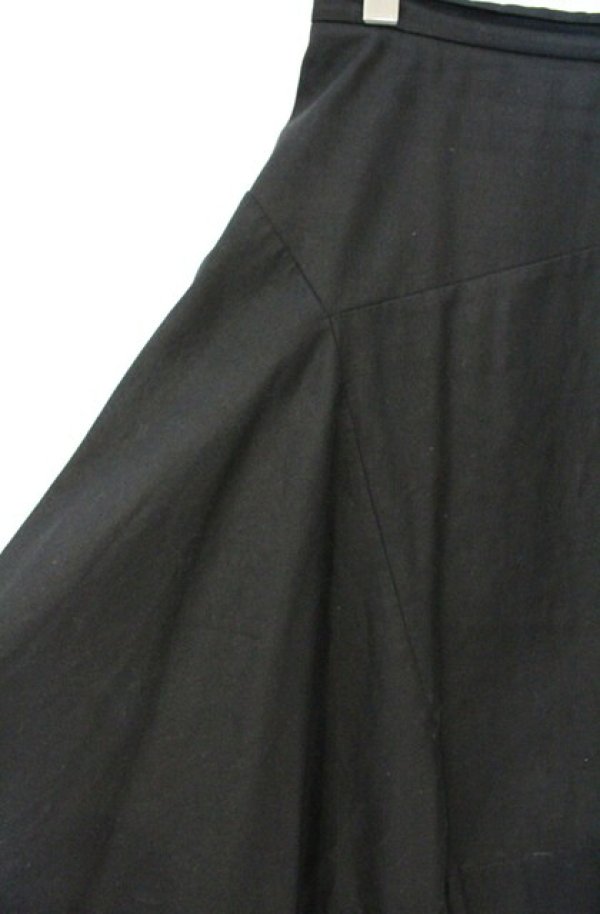画像3: ヴィヴィアンウエストウッド 中古 / リネン混イレヘムスカート 3 ブラック  O-26-10-11-046-sk-YM-OS (3)