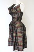 画像2: ヴィヴィアンウエストウッド 中古 / ギャザーデザインワンピース 2 ブラック系チェック  O-26-10-11-008-op-IG-OS (2)