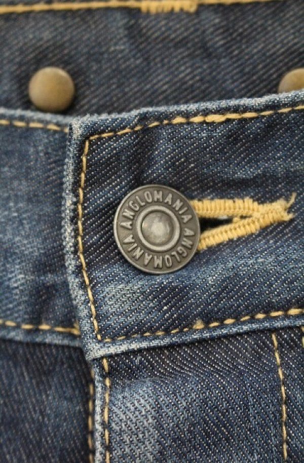 画像2: ANGLOMANIA 中古 / プリントクロップドデニムパンツ 38 インディゴ  O-26-10-11-090-pa-YM-OS (2)
