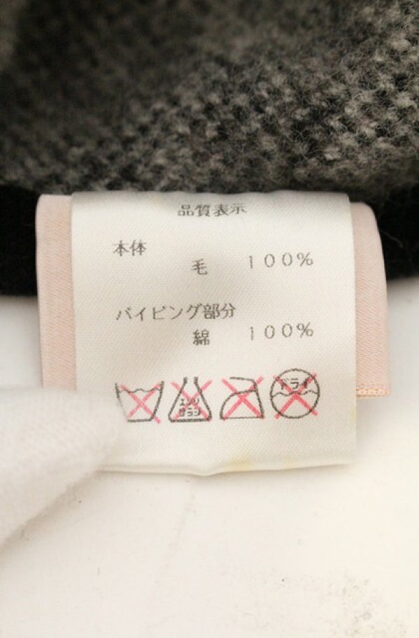 画像6: ヴィヴィアンウエストウッド 中古 / Dangerous Animalベレー帽 M グレーｘレッド  O-26-10-11-102-ha-YM-OS (6)