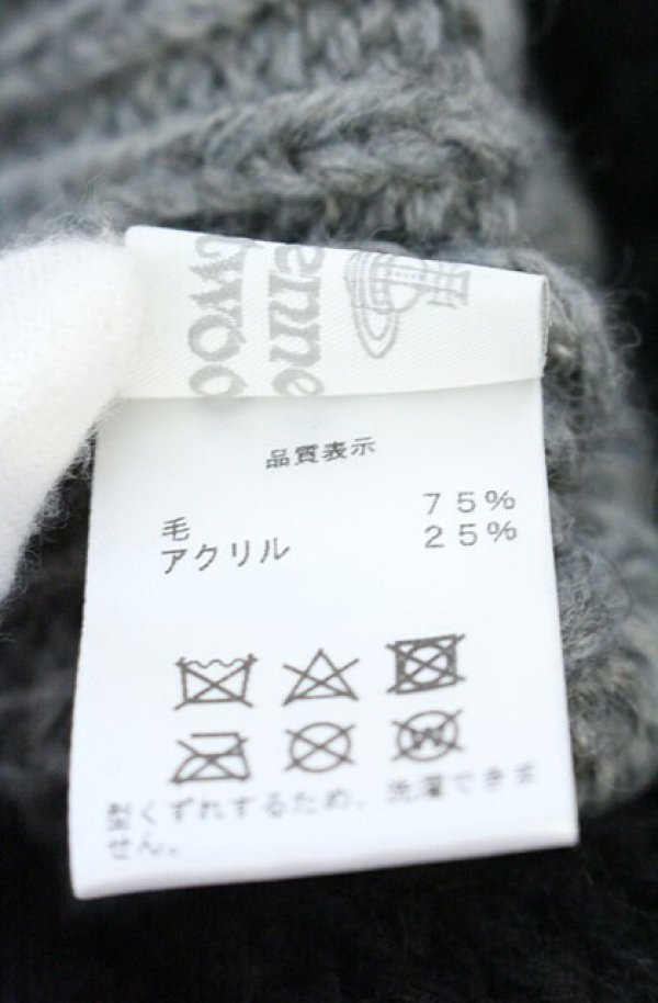 画像5: ヴィヴィアンウエストウッド 中古 / ビーニーニットキャップ  ブラック×グレー  O-26-10-11-105-ha-OW-OS (5)