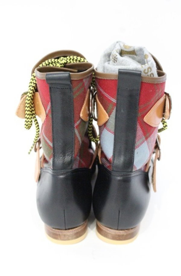 画像5: ヴィヴィアンウエストウッド 中古 / SEDITIONARIES BOOT TARTAN 5 ブラック  O-26-10-11-110-sh-IG-OS (5)