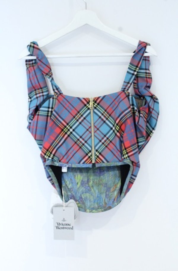 画像2: ヴィヴィアンウエストウッド 中古 / SUNDAY CORSET TOP（サンデーコルセットトップ）  MCANDY WOLL TARTAM  O-26-10-25-002-to-IG-OS (2)
