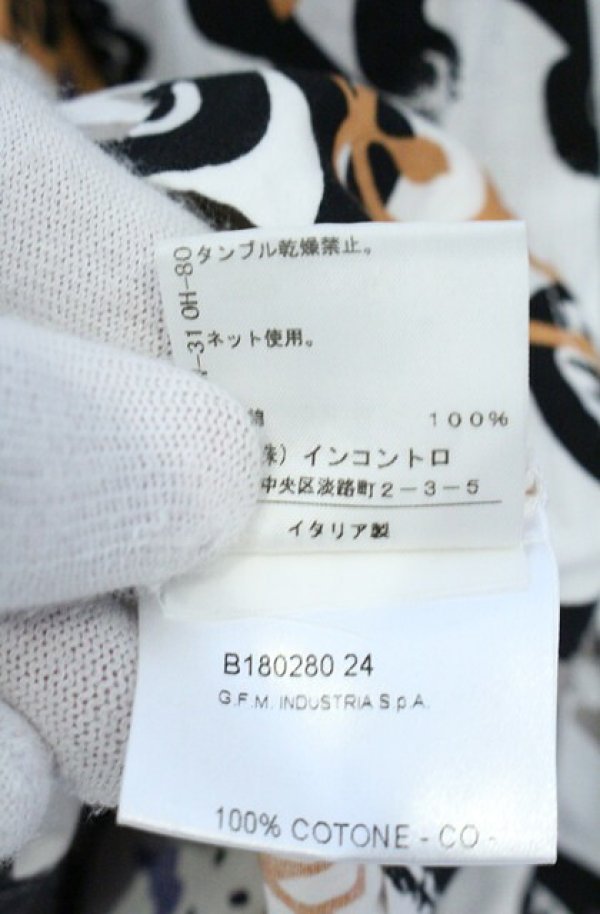 画像5: ANGLOMANIA 中古 / 総柄シャツワンピース 38 アイボリー  O-26-10-25-024-op-IG-OS (5)