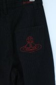 画像4: ヴィヴィアンウエストウッド 中古 / コットンストライプパンツ 01 ブラック  O-26-10-25-038-pa-IG-OS (4)