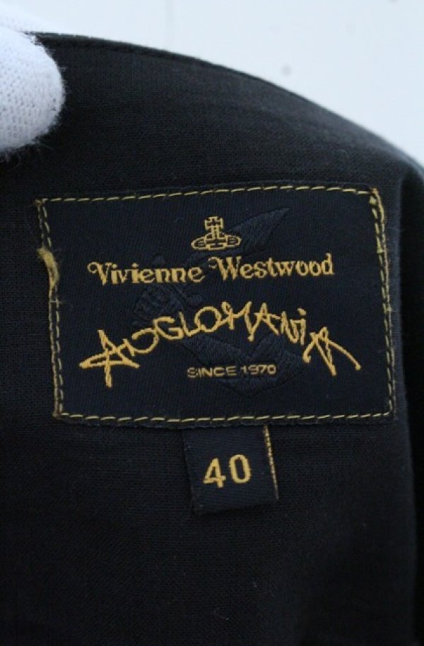 画像4: ANGLOMANIA 中古 / ピンストライプサルエルパンツ 40 ブラック  O-26-10-25-039-pa-YM-OS (4)