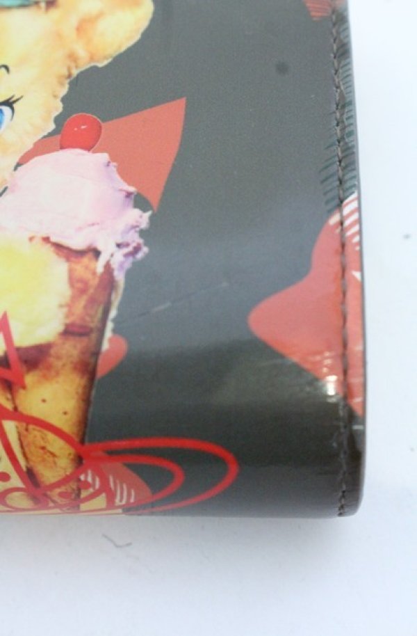 画像2: ヴィヴィアンウエストウッド 中古 / クリーピーベア口金札入 財布  グリーン  O-26-10-25-047-gd-IG-OS (2)