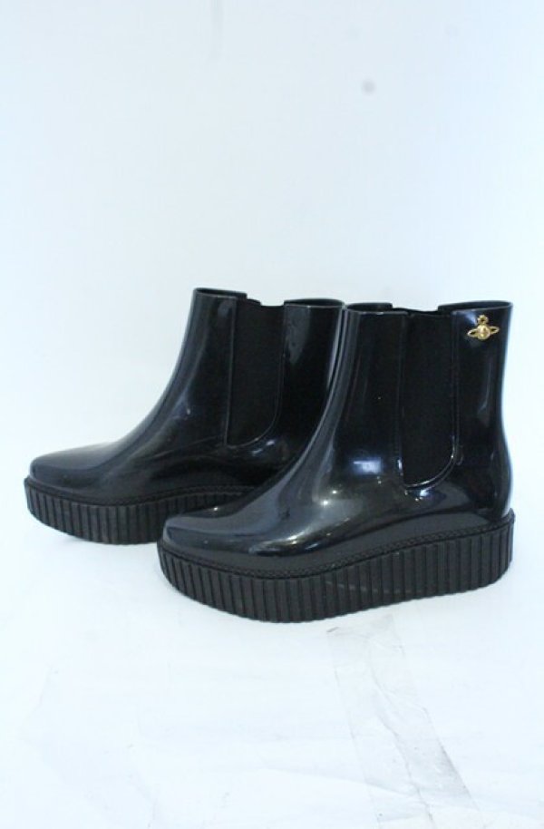 画像3: ヴィヴィアンウエストウッド×Melissa 中古 / CHELSEAブーツ 24.5cm ブラック  O-26-10-25-057-sh-YM-OS (3)