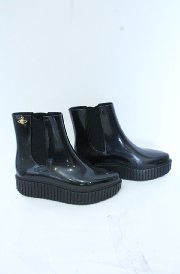 画像5: ヴィヴィアンウエストウッド×Melissa 中古 / CHELSEAブーツ 24.5cm ブラック  O-26-10-25-057-sh-YM-OS (5)