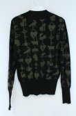 画像3: ヴィヴィアンウエストウッド 中古 / モチーフチェーン柄カーディガン 3 カーキｘブラック  O-26-10-25-012-to-YM-OS (3)