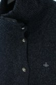画像2: ヴィヴィアンウエストウッド 中古 / 単色オーブ刺繍タートルネックカーディガン 2 ブラック  O-26-10-25-015-to-YM-OS (2)