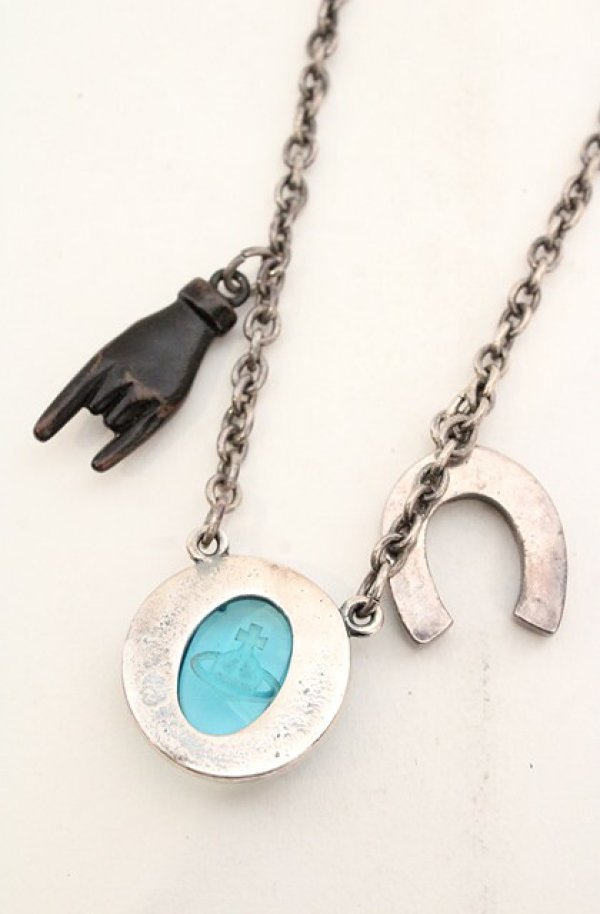 画像5: ヴィヴィアンウエストウッド 中古 / Cabochon pendant （カボションペンダント）  ブラックｘブルー  O-26-11-01-014-ac-YM-OS (5)