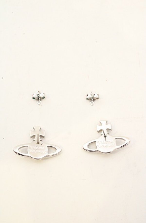 画像3: ヴィヴィアンウエストウッド 中古 / MAYFAIR BAS RELIEF EARRINGS（メイフェアバスレリーフピアス）  グリーン×シルバー  O-26-11-01-043-er-IG-OS (3)