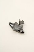 画像4: ヴィヴィアンウエストウッド 中古 / ディアマンテハートスタッズピアス  ガンメタルｘワイン  O-26-11-01-046-er-YM-OS (4)