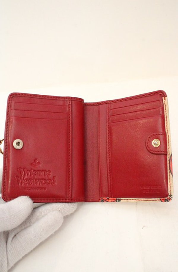 画像5: ヴィヴィアンウエストウッド 中古 / レディバード クラスプパース ガマ口折リ財布  ベージュ  O-26-11-01-055-wa-YM-OS (5)