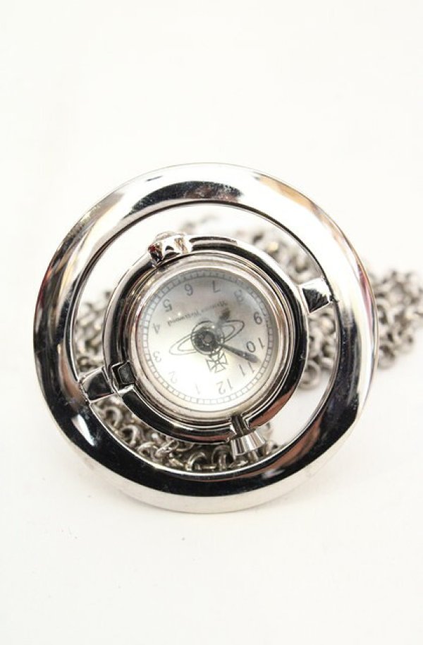 画像2: ヴィヴィアンウエストウッド 中古 / Orb Watch Pendant（オーブウォッチ）  シルバー  O-26-11-01-006-nl-YM-OS (2)