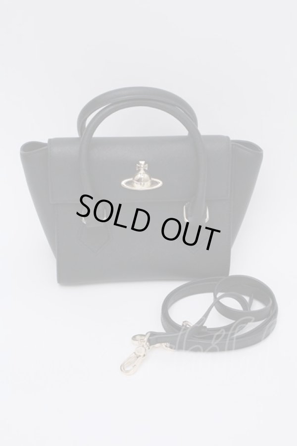 画像3: ヴィヴィアンウエストウッド 中古 / /MATILDAミディアム2wayバッグ   黒  S-23-11-29-066-ba-AS-ZS (3)