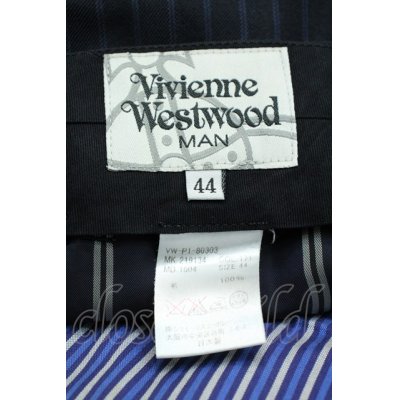 画像3: 【USED】Vivienne Westwood MAN / ストライプトラウザーズ ヴィヴィアンウエストウッド ビビアン   44 紺 【中古】 S-24-01-18-028-pa-AS-ZS