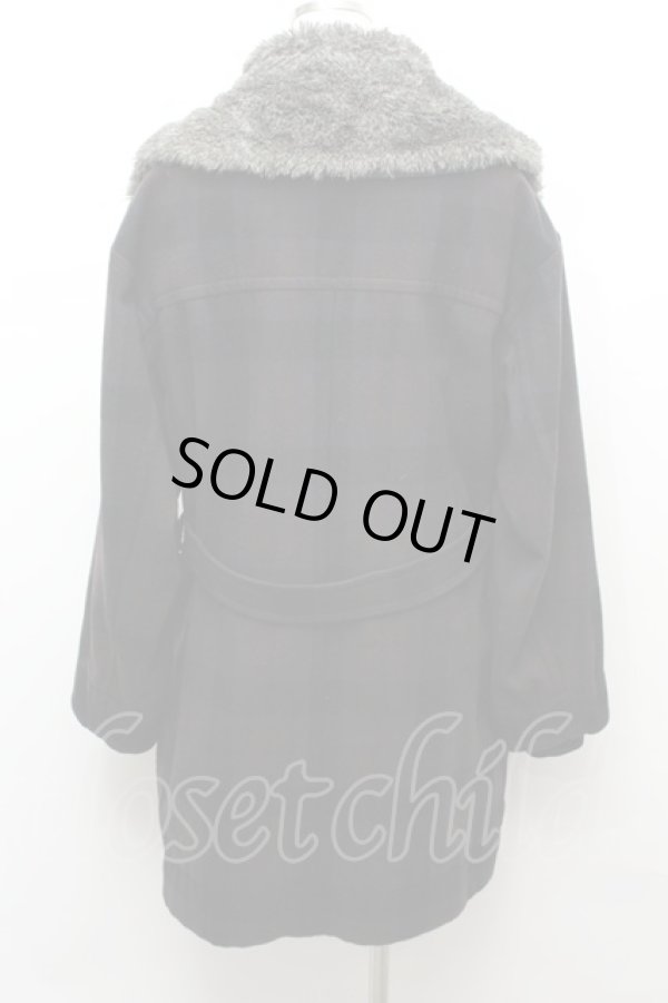 画像2: ヴィヴィアンウエストウッド MAN 中古 / 襟ファーチェックコート    44 グレー  S-24-01-18-035-co-AS-ZS (2)