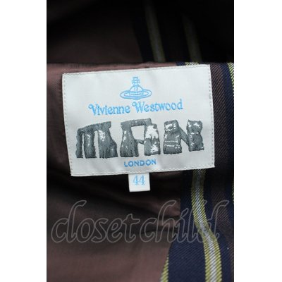画像3: 【USED】Vivienne Westwood MAN / /レジメンストライプジャケット ヴィヴィアンウエストウッド ビビアン   44 紺 【中古】 S-24-01-18-023-jc-AS-ZS