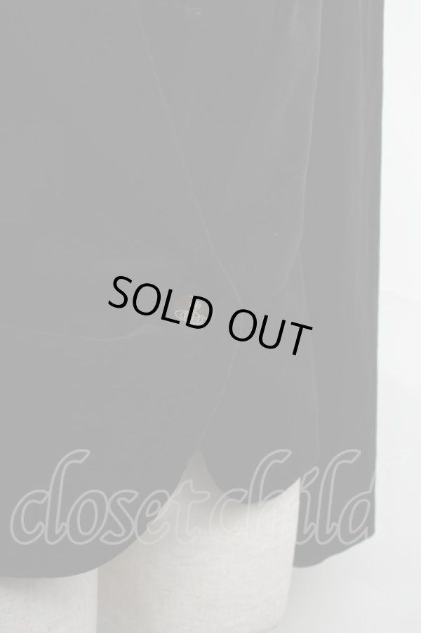 画像3: ヴィヴィアンウエストウッド 中古 / ベロアジャケット 3 黒  S-24-03-03-058-jc-AS-ZS (3)