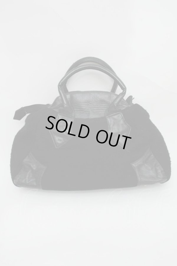 画像2: ヴィヴィアンウエストウッド 中古 / BAGウールヤスミンバッグ  黒  S-24-03-03-027-ba-AS-ZS (2)