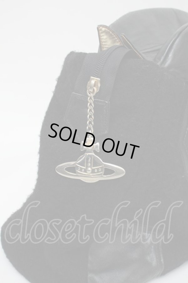 画像3: ヴィヴィアンウエストウッド 中古 / BAGウールヤスミンバッグ  黒  S-24-03-03-027-ba-AS-ZS (3)