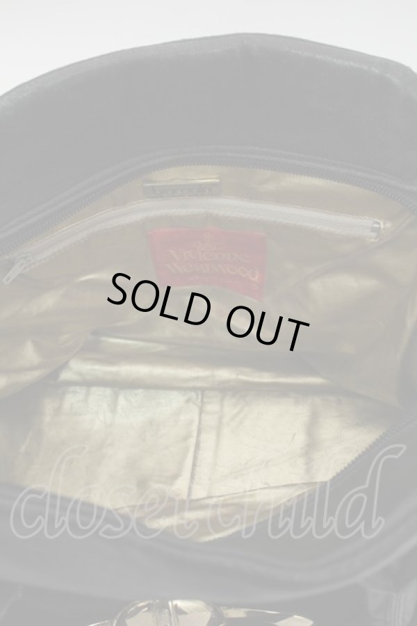 画像4: ヴィヴィアンウエストウッド 中古 / BAGウールヤスミンバッグ  黒  S-24-03-03-027-ba-AS-ZS (4)