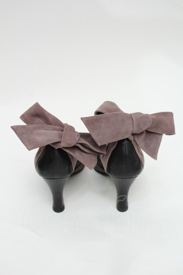 画像3: ヴィヴィアンウエストウッド 中古 / スエードリボンパンプス 35 1/2 黒  S-24-03-03-028-sh-UT-ZS (3)