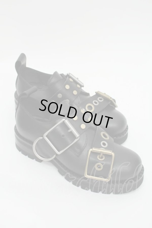 画像2: ヴィヴィアンウエストウッド 中古 / コンバットバックルブーツ 37 黒  S-24-03-03-034-sk-AS-ZS (2)