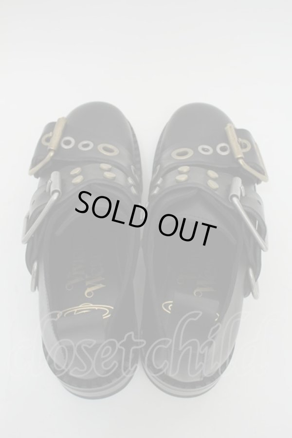 画像4: ヴィヴィアンウエストウッド 中古 / コンバットバックルブーツ 37 黒  S-24-03-03-034-sk-AS-ZS (4)