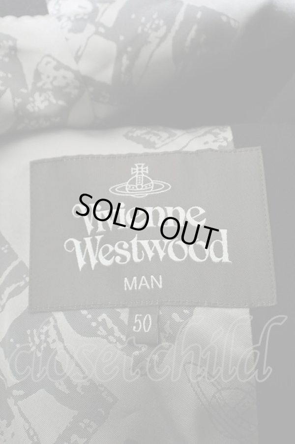 画像3: ヴィヴィアンウエストウッド MAN 中古 / CO/メルトンミントカラーコート  黒  S-24-05-29-048-co-UT-ZS (3)