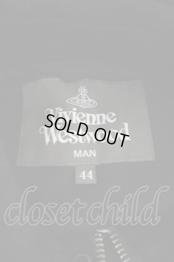 画像3: ヴィヴィアンウエストウッド MAN 中古 / LILYボンバージャケット 44 黒  S-24-06-26-056-jc-AS-ZS (3)