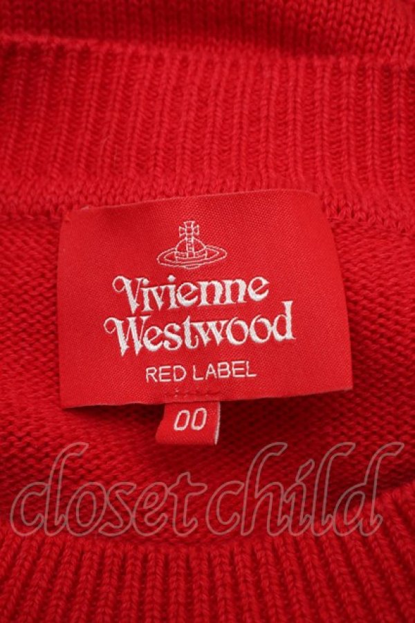 画像3: ヴィヴィアンウエストウッド 中古 / /ハートフリルニット 00 赤  S-24-06-26-036-ts-AS-ZS (3)