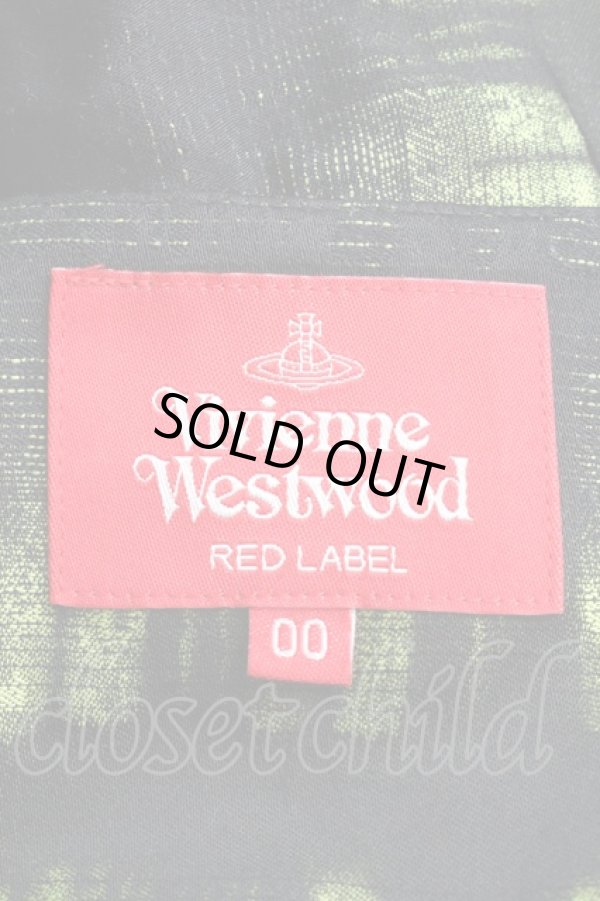 画像3: ヴィヴィアンウエストウッド 中古 //タータンチェックフリルワンピース 00 黒ｘイエロー  S-24-07-31-047-op-AS-ZS (3)