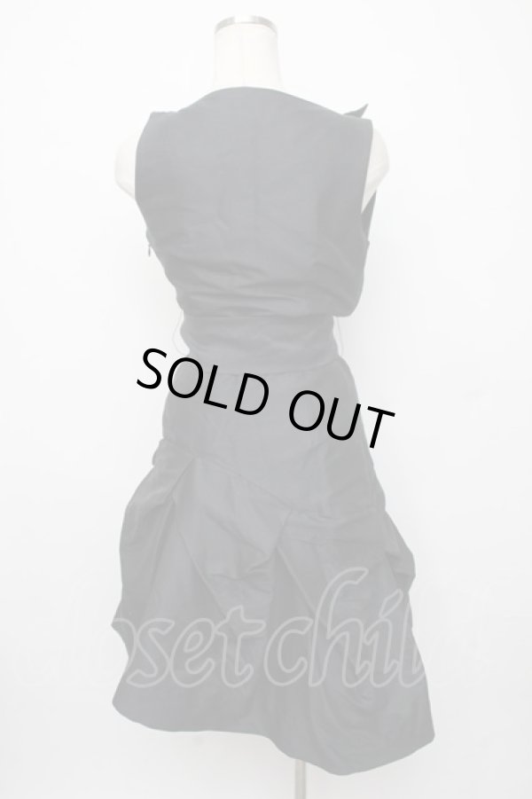 画像2: ヴィヴィアンウエストウッド 中古 / ノースリーブドレープ変形ドレス  黒  S-24-07-31-050-op-UT-ZS (2)