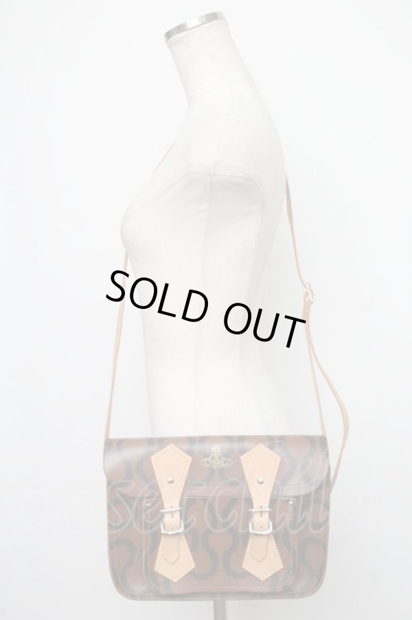 画像3: ヴィヴィアンウエストウッド 中古 / スクイーグルサッチェルバッグ  ブラウン  S-24-07-31-022-ba-AS-ZS (3)