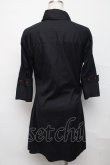 画像2: ヴィヴィアンウエストウッド 中古 / カラーオーブ刺繍変形シャツワンピース 40 黒  S-24-09-01-029-op-AS-ZS (2)