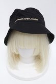 画像2: ヴィヴィアンウエストウッド 中古 / LONDON リップストップバケットハット  黒  S-24-10-30-007-ha-AS-ZS (2)