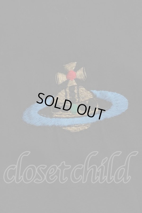 画像5: ヴィヴィアンウエストウッド 中古 //カラーオーブ刺繍シャツ 38 黒  S-24-10-30-043-bl-UT-ZS (5)